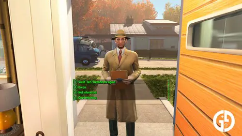 Full dialogue interface in Fallout 4.