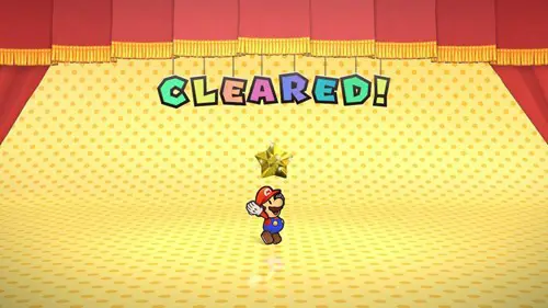 The end of a chapter in Paper Mario TTYD.