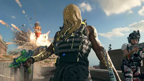 Warzone Operator with masked face