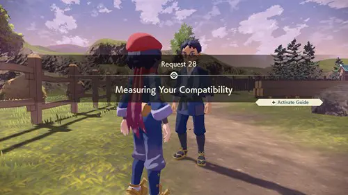 Pokemon Legends Arceus how to check friendship: Getting the request from Bellamy